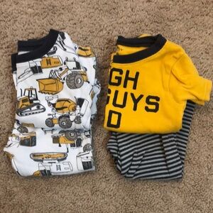 Two sets of toddler boys pajamas 18 Months